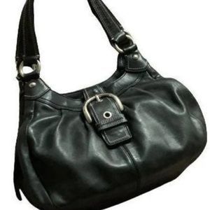 Soho Leather Lynn (Black) Style B11F15527 Black Hobo Bag